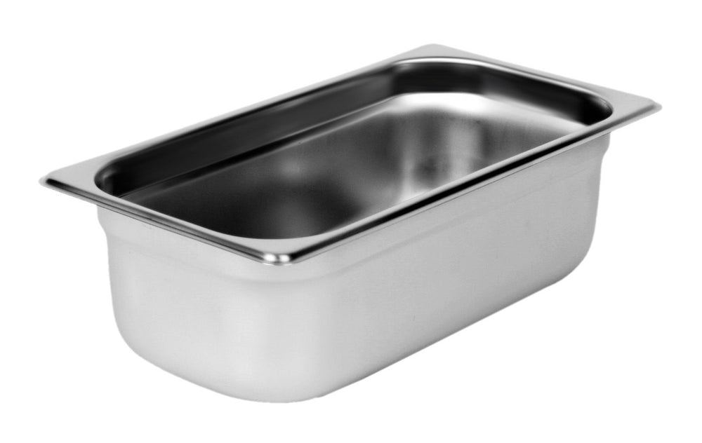 Thunder Group STPA4134 Anti-Jam Stainless Steel Steam Table Food Pan 4" Deep - 1/3 Size