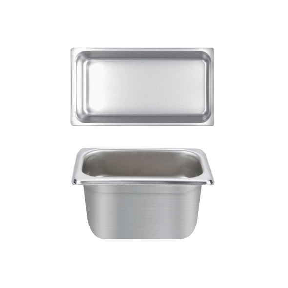 Thunder Group STPA4134 Anti-Jam Stainless Steel Steam Table Food Pan 4" Deep - 1/3 Size
