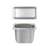 Thunder Group STPA4136 Anti-Jam Stainless Steel Steam Table Food Pan 6" Deep - 1/3 Size