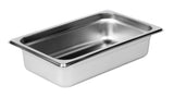 Thunder Group STPA4142 Anti-Jam Stainless Steel Steam Table Food Pan 2-1/2" Deep - 1/4 Size