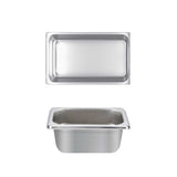 Thunder Group STPA4142 Anti-Jam Stainless Steel Steam Table Food Pan 2-1/2" Deep - 1/4 Size