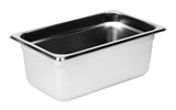 Thunder Group STPA4144 Anti-Jam Stainless Steel Steam Table Food Pan 4" Deep - 1/4 Size