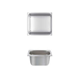 Thunder Group STPA4164 Anti-Jam Stainless Steel Steam Table Food Pan 4" Deep - 1/6 Size