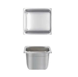 Thunder Group STPA4166 Anti-Jam Stainless Steel Steam Table Food Pan 6" Deep - 1/6 Size