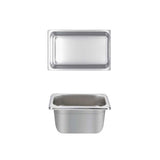Thunder Group STPA4194 Anti-Jam Stainless Steel Steam Table Food Pan 4" Deep - 1/9 Size