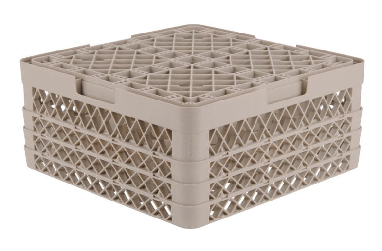 Vollrath TR18JJJ Traex Rack Max 12-Compartment Glass/Stemware Rack with (3) Extenders - Beige - 2/Case