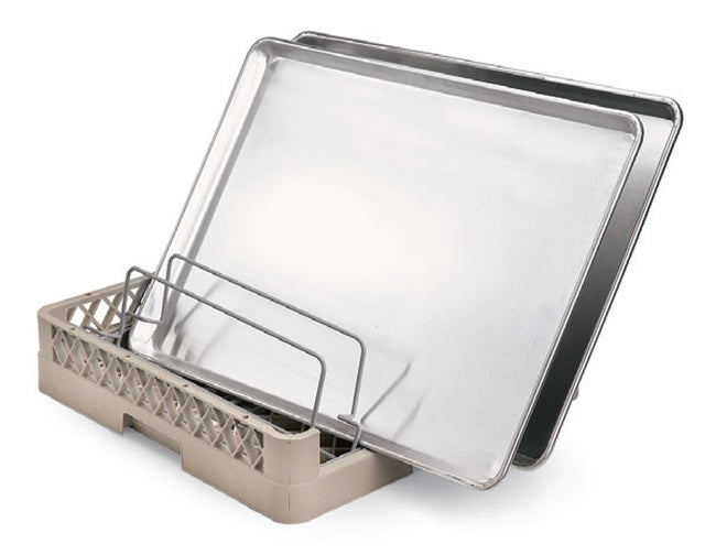Vollrath TR23 Traex Full Size Open End Dishwasher Sheet Pan Rack with Vinyl Coated Insert - Beige - Holds 3 Pans