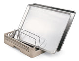 Vollrath TR23 Traex Full Size Open End Dishwasher Sheet Pan Rack with Vinyl Coated Insert - Beige - Holds 3 Pans