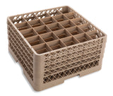 Vollrath TR6BBBB Traex 25-Compartment Full Size Glass/Stemware Rack with 4 Extenders - Beige - 2/Case