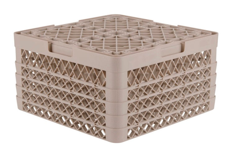 Vollrath TR6BBBB Traex 25-Compartment Full Size Glass/Stemware Rack with 4 Extenders - Beige - 2/Case