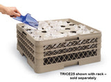 Vollrath TRICE16 Traex Rack-Master 16-Compartment Full Size Gravity Fed Glass Rack Ice Filler - Beige - 3/Case