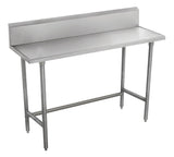 Advance Tabco TVKS-3012 Spec-Line Stainless Steel Work Table with 10" Backsplash & Open Base 144" x 30"