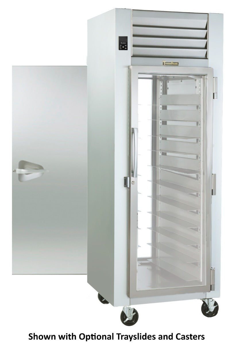 Traulsen AHT132NPUT-FHG Spec-Line 1-Section 1 Glass Door front / 1 Solid Door Rear Reach-In Pass-Thru Refrigerator 26" - 23.43 cu. ft. - 115v