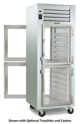 Traulsen RHT132WPUT-HHG Spec-Line 1-Section 2 Glass Half Door front / 2 Glass Half Door Rear Reach-In Pass-Thru Refrigerator 30" - 25.73 cu. ft. - 115v