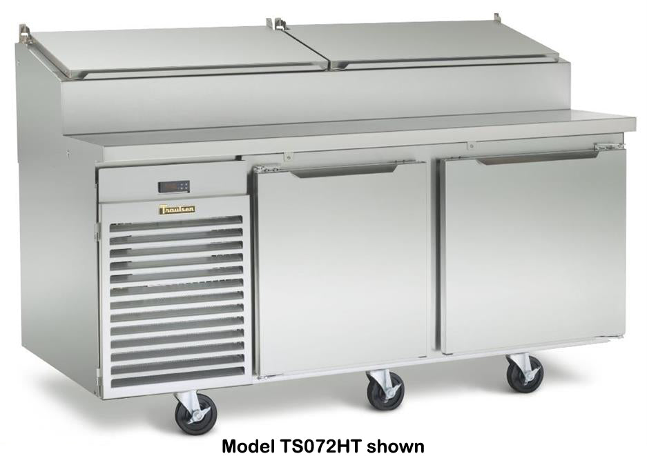 Traulsen TS066HT Pizza Prep/Salad Refrigerated Counter Two Door 66" - 115V