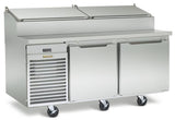 Traulsen TS072HT Pizza Prep/Salad Refrigerated Counter Two Door 72" - 115V