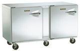 Traulsen UHT72-LL Undercounter Refrigerator Left Hinged Two Door Stainless Steel 20 Cu. Ft. - 115V