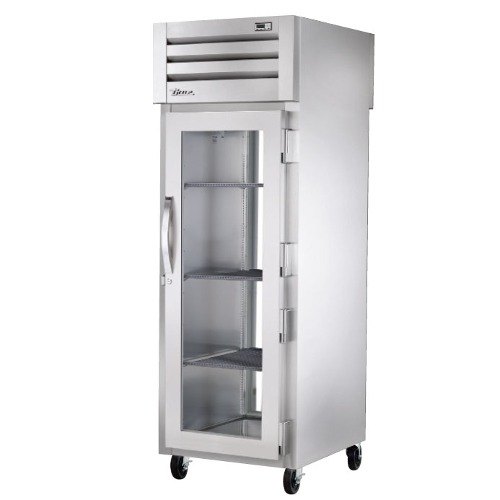 True STR1RPT-1G-1G-HC Spec Series 1-Section Glass Door Front / Glass Door Rear Pass-Thru Refrigerator 27" - 31 cu. ft. - 115v