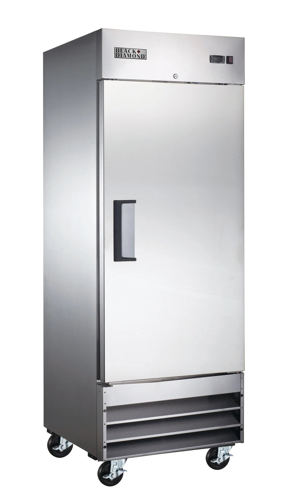 Adcraft USRF-1D Black Diamond 1-Section 1 Solid Swing Door Reach-In Refrigerator 29" - 115v