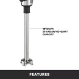 Waring WSB60 Big Stix Heavy-Duty Variable Speed Immersion Blender 16" Shaft 120V