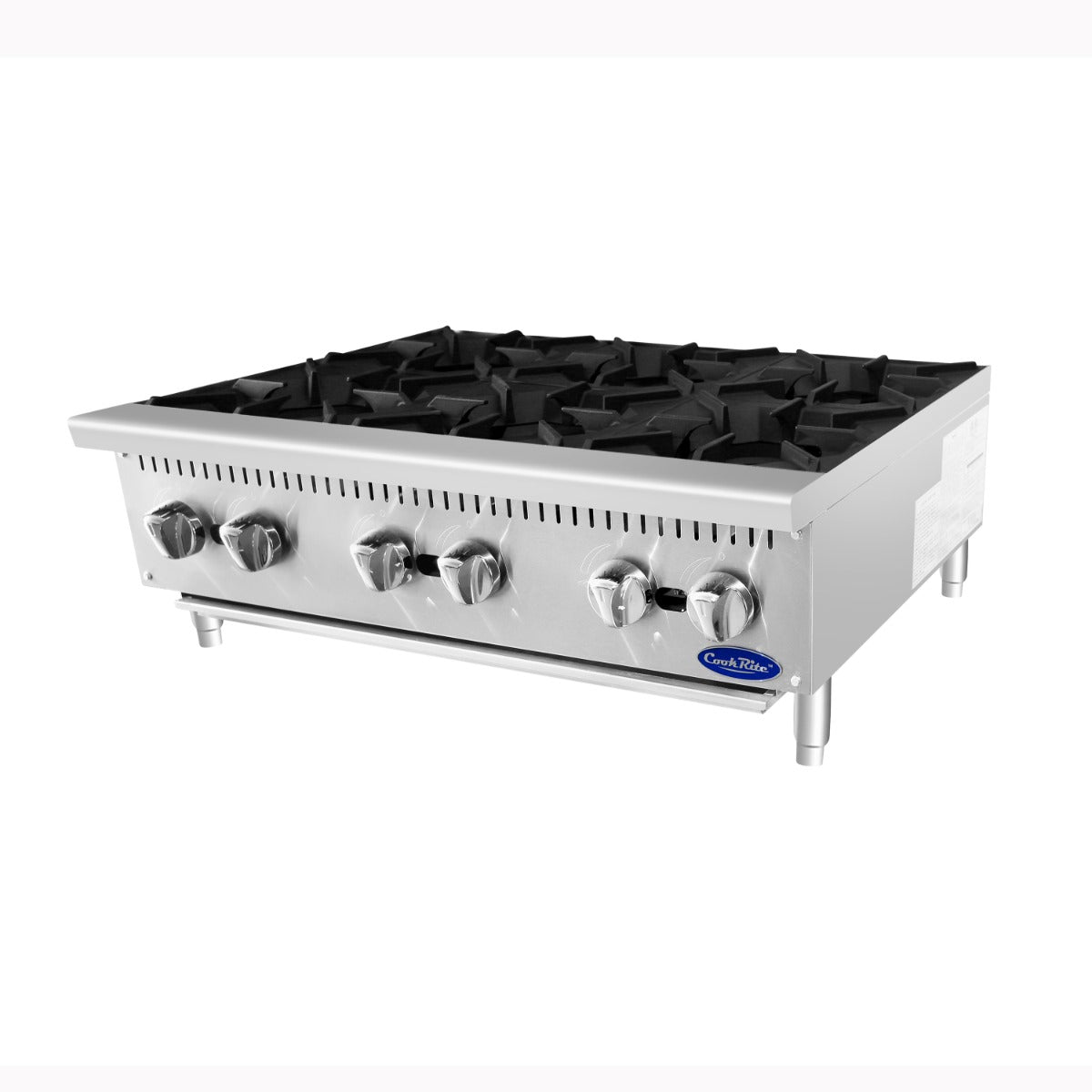 Atosa ACHP-6 CookRite Countertop Natural Gas Hotplate w/ 6 Burners 36" - 192,000 BTU
