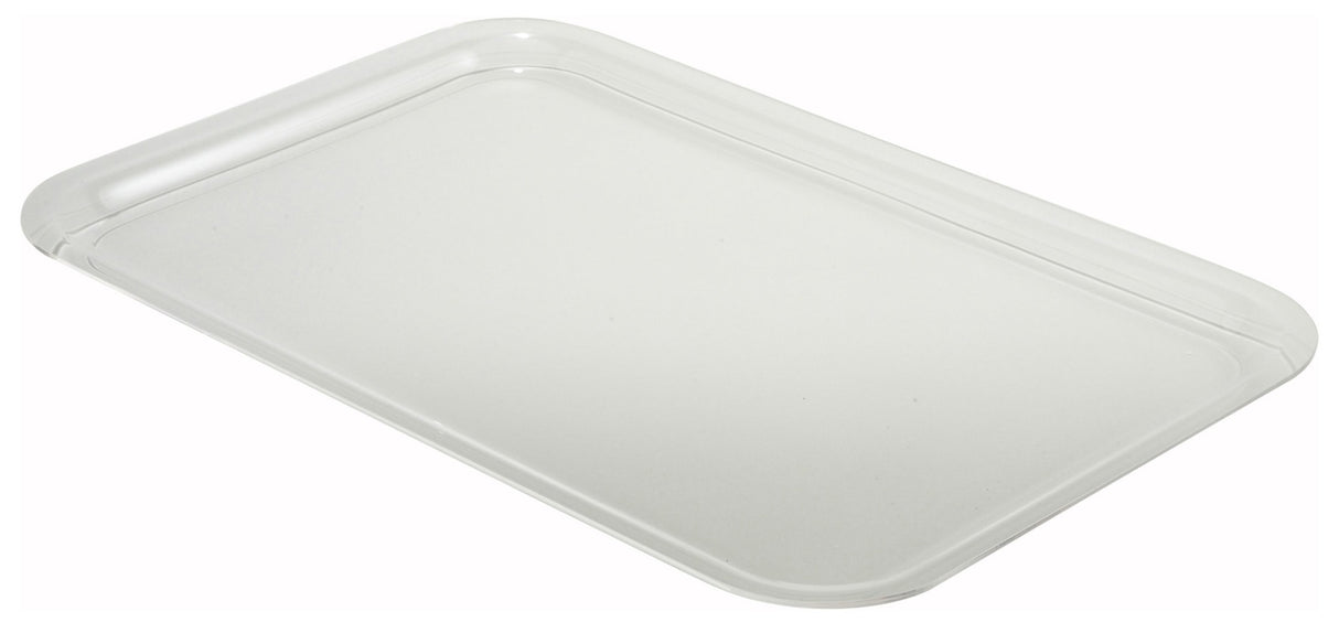Winco ADC-3 Countertop 3-Tray Acrylic Tiered Display Case with Rear Door 21" x 18" x 16-1/2"H - Clear