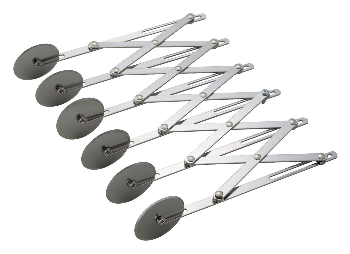 Winco ADD-6 Stainless Steel 6 Wheel Adjustable Dough Divider / Pastry Cutter - 36/Case