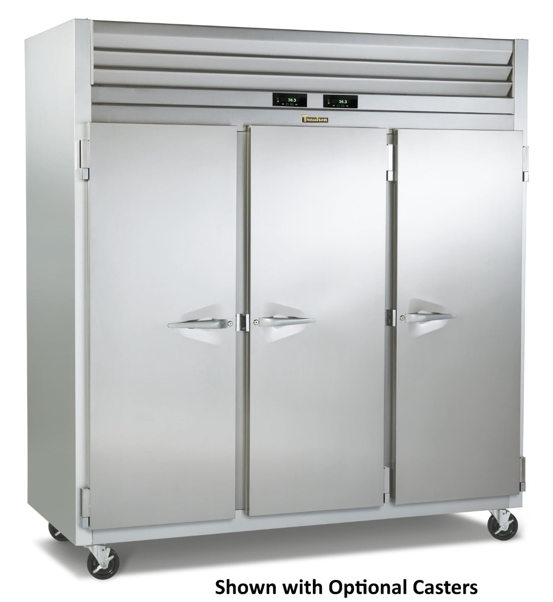 Traulsen ADT332NUT-FHS Spec-Line 3-Section 3 Solid Door Dual Temp Reach-In Refrigerator / Freezer 76" - 67.36 cu. ft.