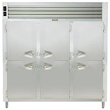 Traulsen ADT332WUT-HHS Spec-Line 3-Section 6 Solid Half Door Dual Temp Reach-In Refrigerator / Freezer 86" - 75.38 cu. ft.