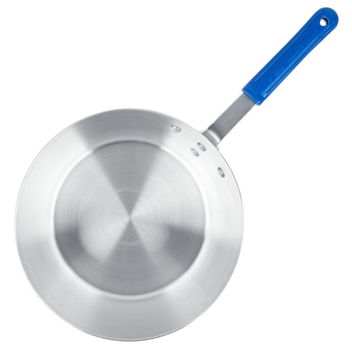 Vollrath 4350 Wear-Ever Tapered Aluminum Sauce Pan with Blue Silicone Cool Handle-10 Qt.