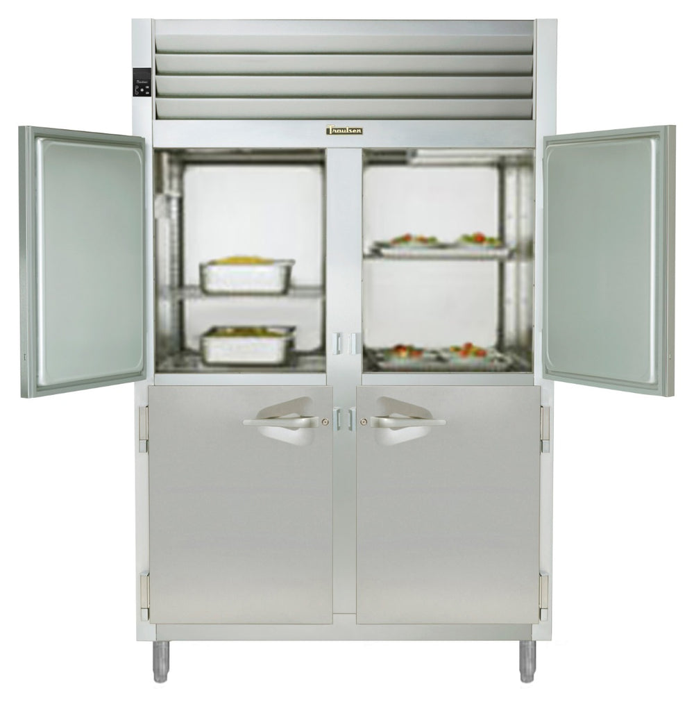 Traulsen AHF232W-HHS Spec-Line 2-Section 4 Solid Half Door Reach-In Heated Holding Cabinet 58" - 50.53 cu. ft.