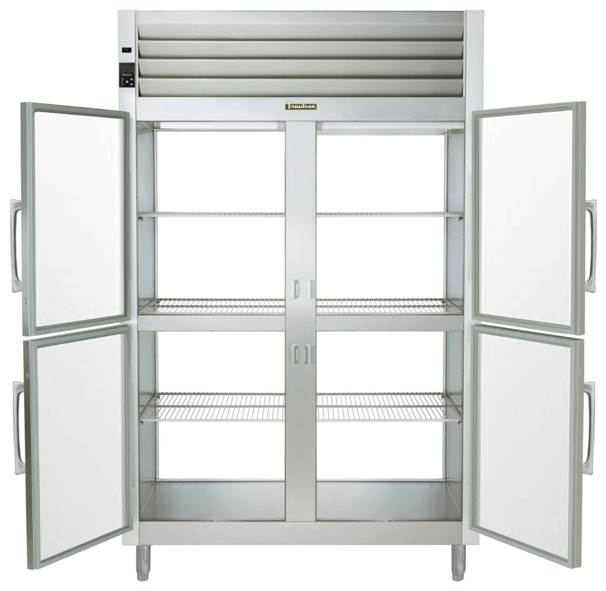 Traulsen AHF232WP-HHG Spec-Line 2-Section 4 Glass Half Door Reach-In Pass-Thru Heated Holding Cabinet 58" - 55.13 cu. ft.