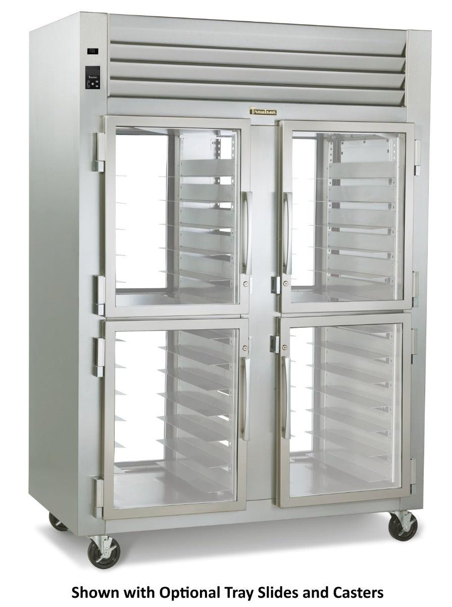 Traulsen AHF232WP-HHG Spec-Line 2-Section 4 Glass Half Door Reach-In Pass-Thru Heated Holding Cabinet 58" - 55.13 cu. ft.