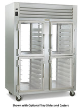 Traulsen AHF232WP-HHG Spec-Line 2-Section 4 Glass Half Door Reach-In Pass-Thru Heated Holding Cabinet 58" - 55.13 cu. ft.