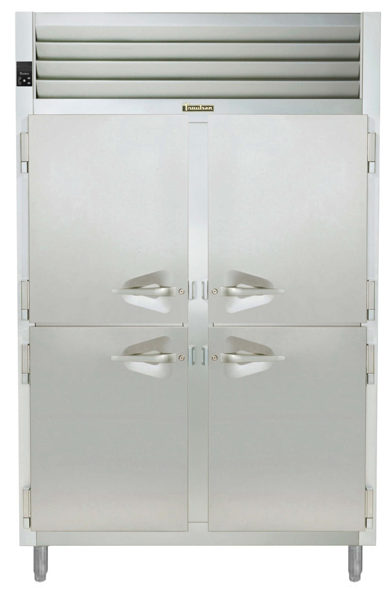 Traulsen AHF232WP-HHS Spec-Line 2-Section 4 Solid Half Door Reach-In Pass-Thru Heated Holding Cabinet 58" - 53.38 cu. ft.