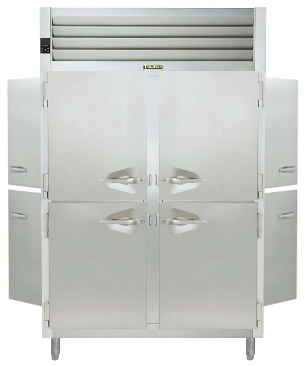 Traulsen AHF232WP-HHS Spec-Line 2-Section 4 Solid Half Door Reach-In Pass-Thru Heated Holding Cabinet 58" - 53.38 cu. ft.