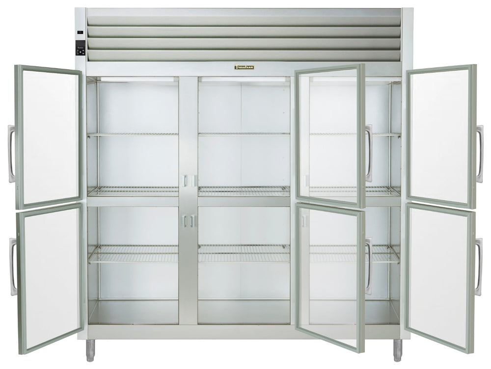 Traulsen AHF332W-HHG Spec-Line 3-Section 6 Glass Half Door Reach-In Heated Holding Cabinet 86" - 78.77 cu. ft.