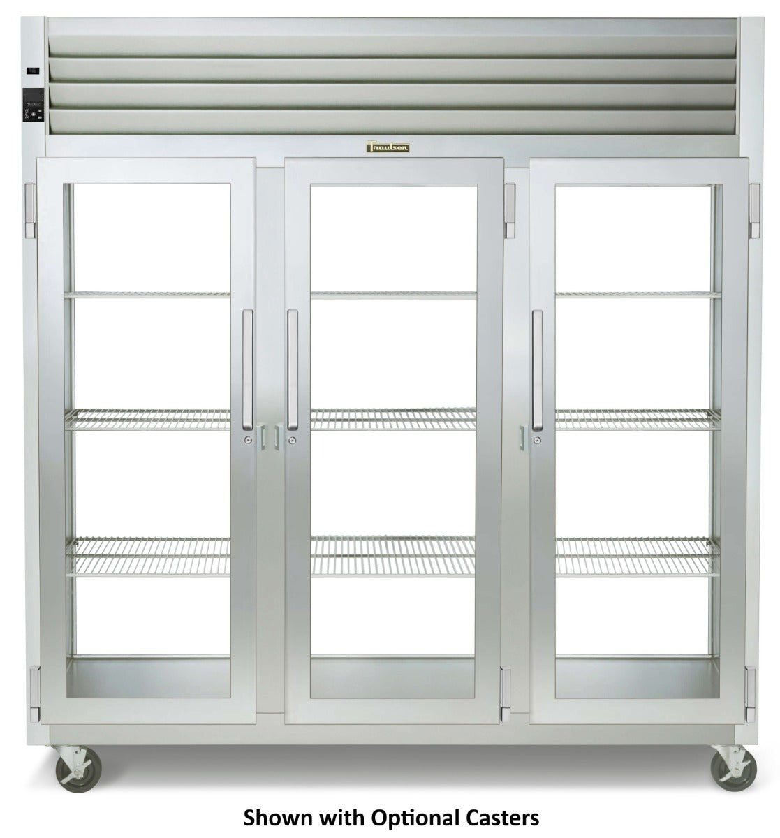 Traulsen AHF332WP-FHG Spec-Line 3-Section 3 Glass Door Reach-In Pass-Thru Heated Holding Cabinet 86" - 84.36 cu. ft.