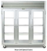 Traulsen AHF332WP-FHG Spec-Line 3-Section 3 Glass Door Reach-In Pass-Thru Heated Holding Cabinet 86" - 84.36 cu. ft.