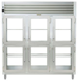 Traulsen AHF332WP-HHG Spec-Line 3-Section 6 Glass Half Door Reach-In Pass-Thru Heated Holding Cabinet 86" - 84.36 cu. ft.