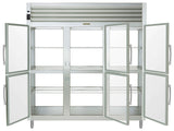 Traulsen AHF332WP-HHG Spec-Line 3-Section 6 Glass Half Door Reach-In Pass-Thru Heated Holding Cabinet 86" - 84.36 cu. ft.