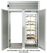 Traulsen AIH232LP-FHS Spec-Line 2-Section 2 Solid Door Roll-Thru Heated Holding Cabinet 68" - Accepts 66"H Racks - 78.84 cu. ft. - 208-230/115v