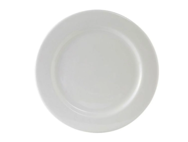Tuxton ALA-104 10 1/2" Round Alaska Plate - Ceramic, Porcelain White