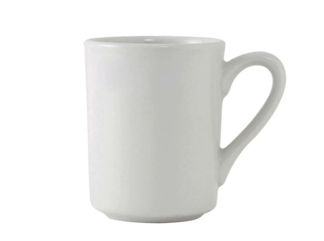 Tuxton ALM-085 8 1/2 oz Alaska Brea Mug - Ceramic, Porcelain White - 3ea/Case