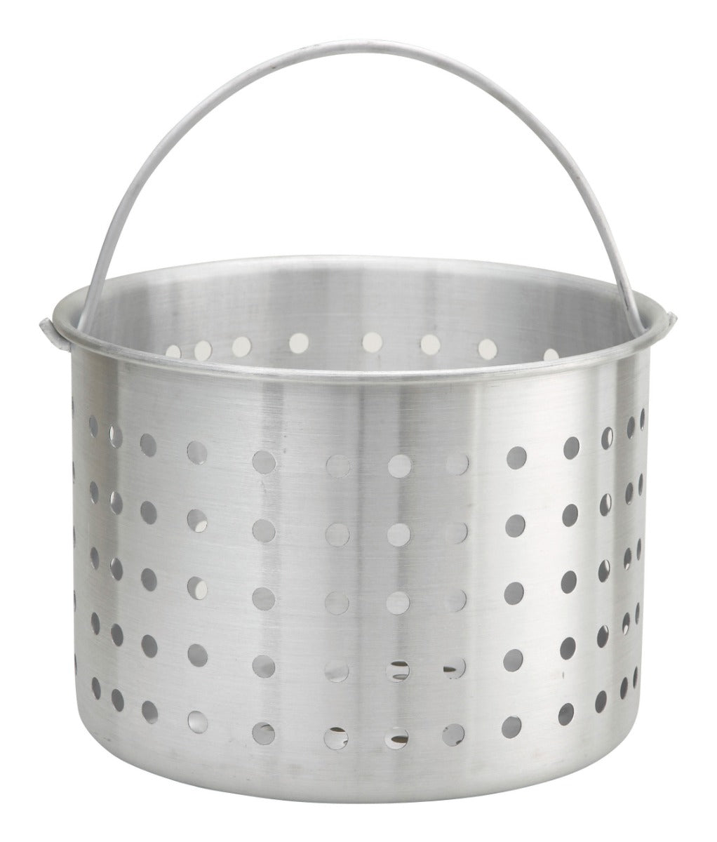 Winco ALSB-40 Aluminum Stock Pot Steamer Basket with Bail Handle 40 qt.