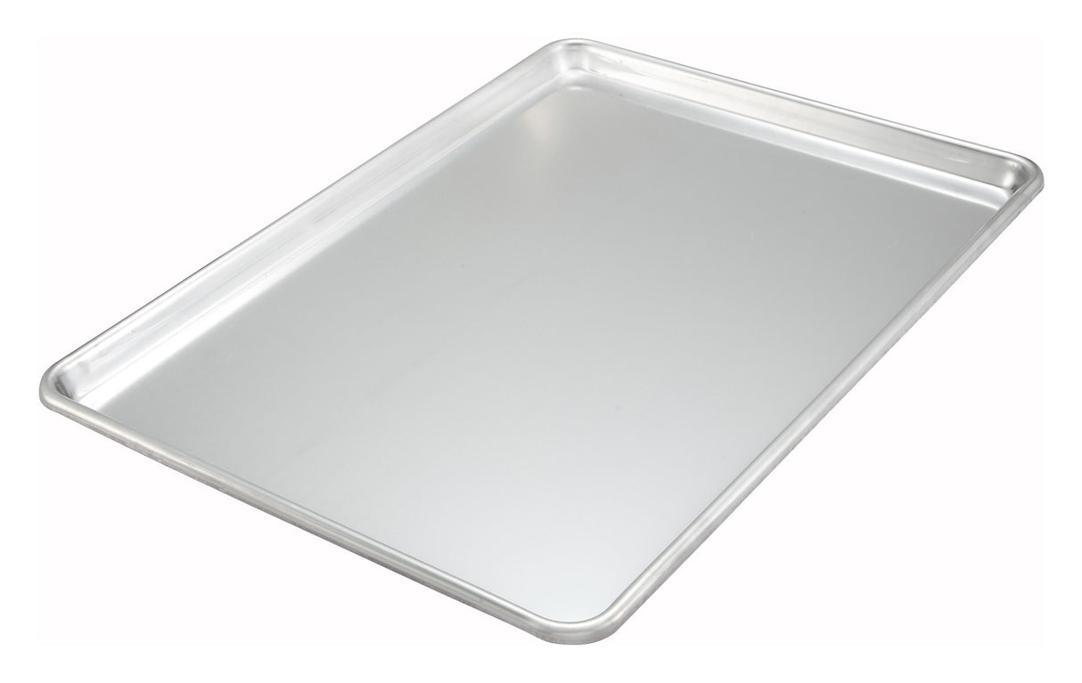 Winco ALXP-1200 12-Guage Heavy-Duty Aluminum Open Bead Rim Bun / Sheet Pan 26" x 18" - (1/1) Full Size - 12/Case