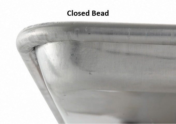 Winco ALXP-1622 19-Gauge Aluminum Closed Bead Rim Bun / Sheet Pan 22" x 16" - 2/3 Size - 12/Case