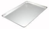 Winco ALXP-1813H 18-Guage Aluminum Closed Bead Rim Bun / Sheet Pan 18" x 13" - 1/2 Size - 12/Case