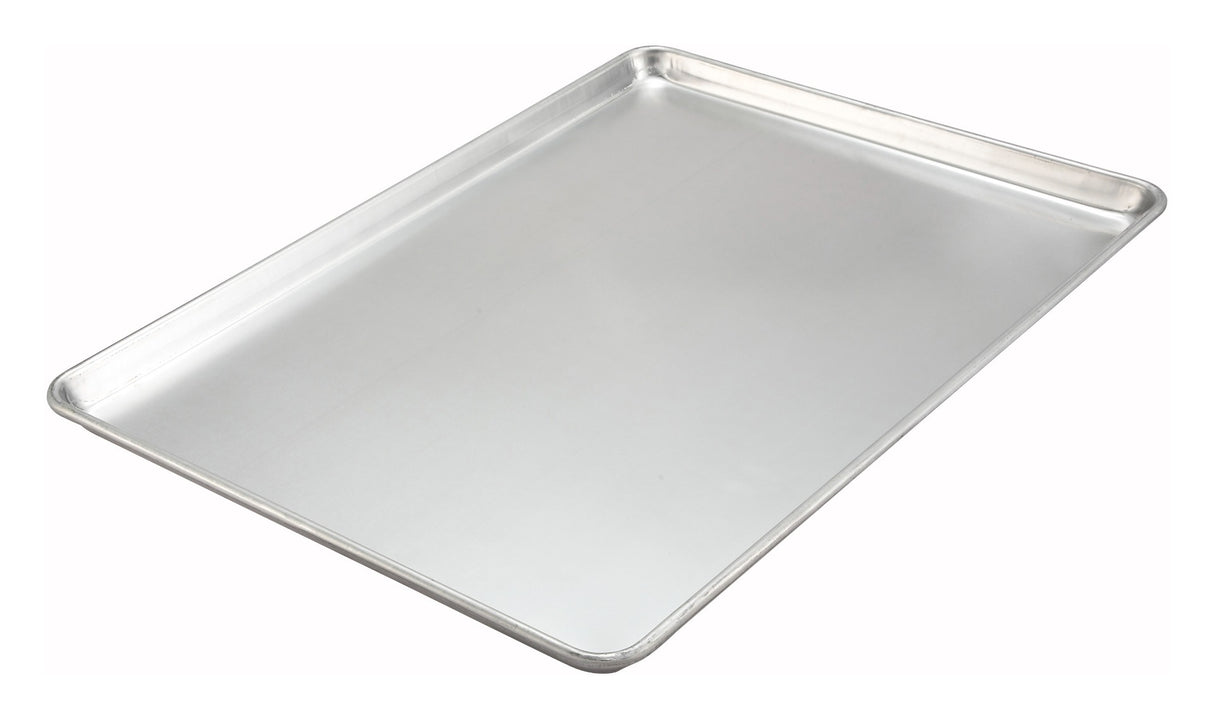 Winco ALXP-1826 18-Guage Aluminum Closed Bead Rim Bun / Sheet Pan - 26" x 18" - (1/1) Full Size - 12/Case