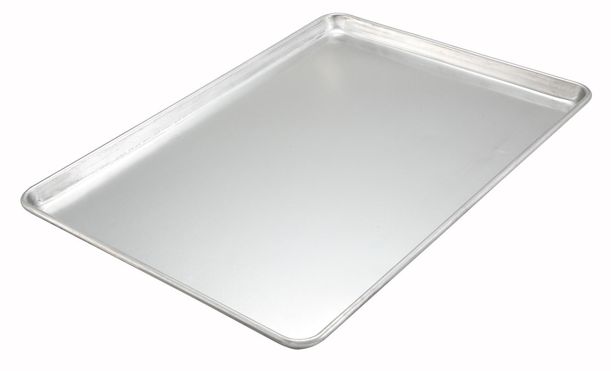 Winco ALXP-2618H 16-Guage Heavy-Duty Aluminum Closed Bead Rim Bun / Sheet Pan - 26" x 18" - (1/1) Full Size - 12/Case